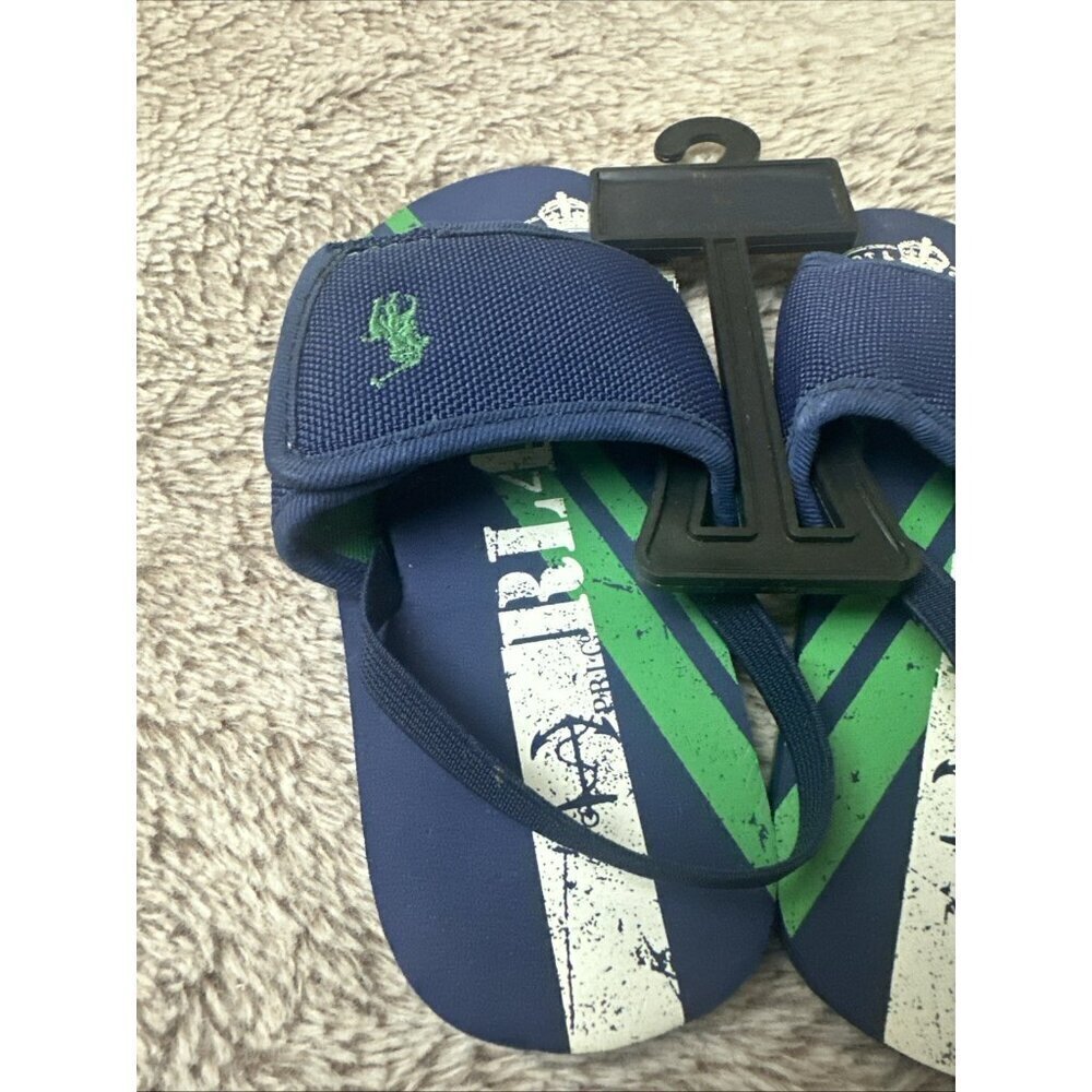 Polo Ralph Lauren Kids Shoes 10 Slide w/ Strap Slip On Sandals Blue - Picture 5 of 16